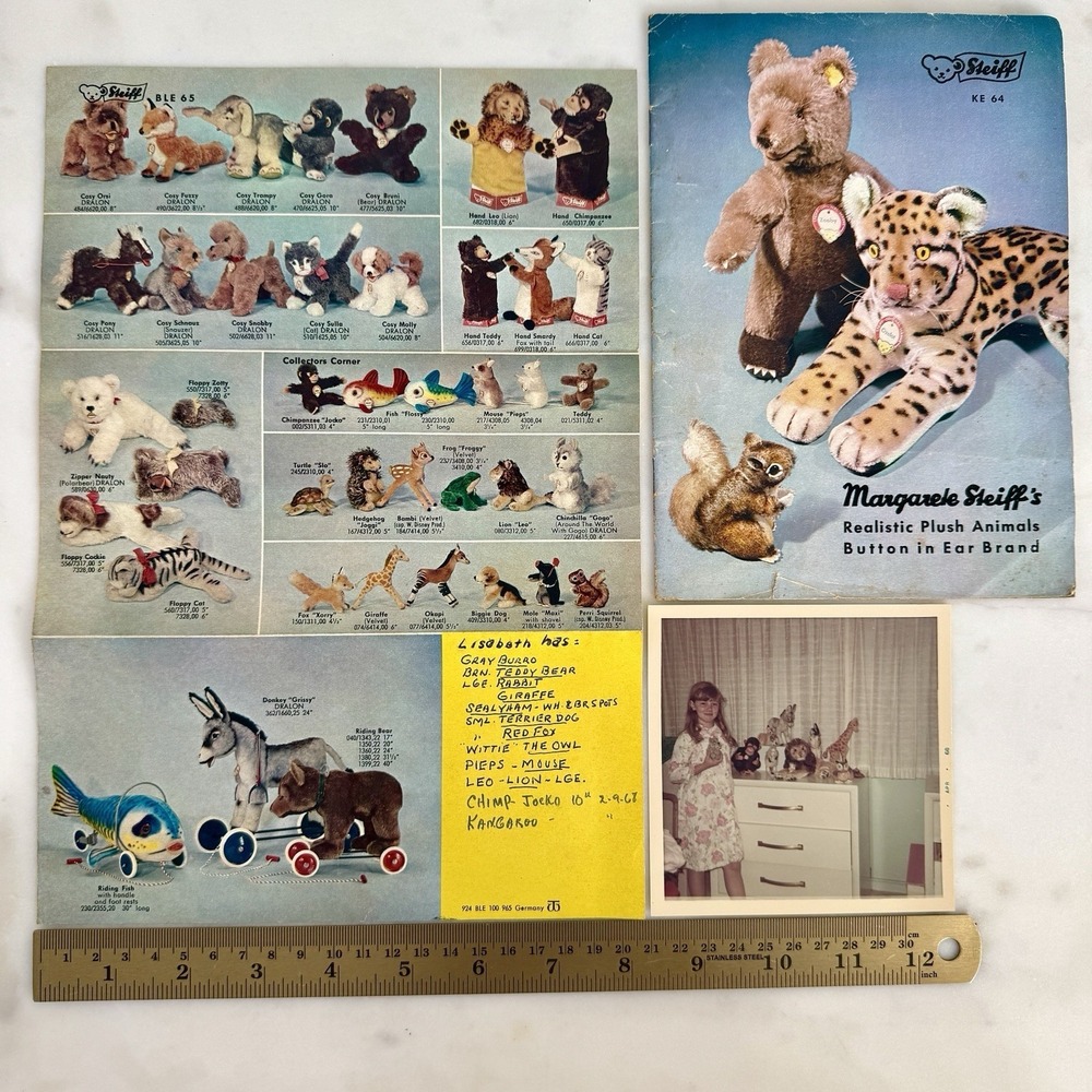 VTG Steiff‎ Catalog 64 Lot Brochure Photo Girl Collection 1968 Ephemera Original